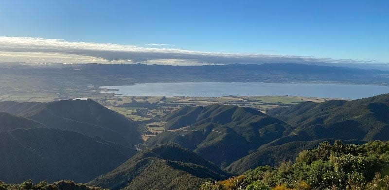 Carterton: Panoramic view overlooking Carterton hills and coastline